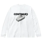 ねこぜもんのCONTINUE？(Type A) ビッグシルエットロングスリーブTシャツ