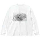 光平洋子のかしこいプーリー犬が転がる。 puli illustration  Big Long Sleeve T-Shirt