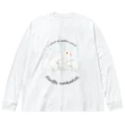 オカメインコ定点観測のホワイトフェイスルチノー　水浴びふわふわオカメインコ Big Long Sleeve T-Shirt