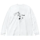 Lily bird（リリーバード）の奏でるギター 線画 Big Long Sleeve T-Shirt