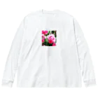 或る by 千～sahasraのpink rose Big Long Sleeve T-Shirt