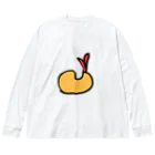 えいとのゆるいコレクションのポップコーンシュリンプ Big Long Sleeve T-Shirt