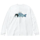 自宅のもえもえ人魚図 ビッグシルエットロングスリーブTシャツ