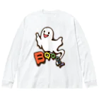 Cɐkeccooのおばけちゃんばぁ!(Boo!ゴースト)カラフル ビッグシルエットロングスリーブTシャツ