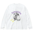 kokoshibaのガルルしばいぬ 루즈핏 롱 슬리브 티셔츠