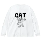 スナックキミドリ -購買部-のCATさん（黒） ビッグシルエットロングスリーブTシャツ