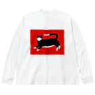 のここのねそべりねこ ビッグシルエットロングスリーブTシャツ