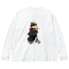 Blanc.P(ぶらんぴー)の店の和服猫とブルちゃん Big Long Sleeve T-Shirt