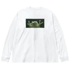 クマバチゴルフ倶楽部のガラス向こうにカエル Big Long Sleeve T-Shirt