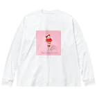 yumipsonsのいちごパフェなアイテム ビッグシルエットロングスリーブTシャツ