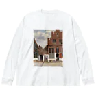public domainのデルフトの小道 / ヨハネス・フェルメール Big Long Sleeve T-Shirt