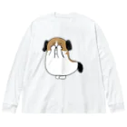 マツバラのもじゃまる目隠し Big Long Sleeve T-Shirt