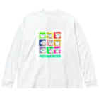 POISONCHARM電脳露店2号のアオヤギさん百面相 Big Long Sleeve T-Shirt