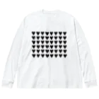 Atelier of K0_nakaのハート黒 Big Long Sleeve T-Shirt