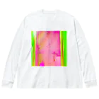 NEON LIGHT STARSの桃色シャワー/バナナグリーンドア ビッグシルエットロングスリーブTシャツ