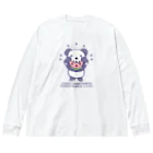 イラスト MONYAAT のCT41ズレてもぱんだズレぱんだちゃんnewスイカも食べよう*カラフルver. Big Long Sleeve T-Shirt