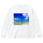 mizuphoto galleryのHeaven's blue Big Long Sleeve T-Shirt