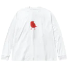 cotoLi （ことり）の文鳥シルエット（cotoLiロゴ） Big Long Sleeve T-Shirt