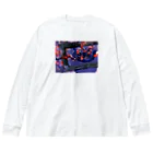 さかなや実験室の火炎 Big Long Sleeve T-Shirt