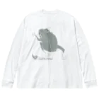 suparnaのかえるくん　カラー ビッグシルエットロングスリーブTシャツ