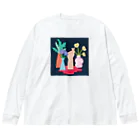 Makiko Takayamaの映えたくて死んでみた（植物） ビッグシルエットロングスリーブTシャツ