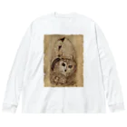 nature boxのモリフクロウ Big Long Sleeve T-Shirt