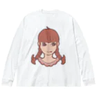 prunelleの三つ編みガール ビッグシルエットロングスリーブTシャツ