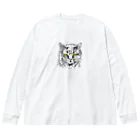 near-oneのグレーねこのいちごちゃん Big Long Sleeve T-Shirt