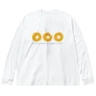 ZOZI SHOPのWhen you gaze into the doughnut hole, the doughnut hole gazes into you. ビッグシルエットロングスリーブTシャツ