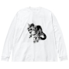 Lunatic Cat-ismのシャーという猫 Big Long Sleeve T-Shirt
