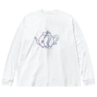 Cosmic TM colorsの不思議なティーポット☆あっち向き Big Long Sleeve T-Shirt