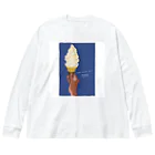 STUDIOunfreesiaのLate summer CREAM ビッグシルエットロングスリーブTシャツ