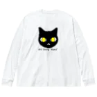 Art store 'Peace' | ぴぃす堂の黒猫のあーくん ビッグシルエットロングスリーブTシャツ