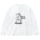 MERUMO FOREVERの常連のくま ビッグシルエットロングスリーブTシャツ