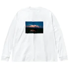 otakeの写真店の夕焼けの田んぼ Big Long Sleeve T-Shirt