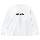 森の部屋のAcid ☺ Black Big Long Sleeve T-Shirt