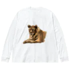 バクの森 〜マレーバクや動物イラストのグッズ 〜のAnimals シリーズ 〜ライオン〜 Big Long Sleeve T-Shirt