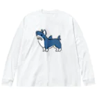 サメ わりとおもいのコーギーシャーク Big Long Sleeve T-Shirt