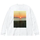 風景 Sophieの夕陽 ビッグシルエットロングスリーブTシャツ