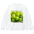 pulu's shopのキラキラ輝け(シャインマスカット) ビッグシルエットロングスリーブTシャツ