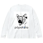 ナミノコ雑貨店のpopokilio スマイルDOG ビッグシルエットロングスリーブTシャツ