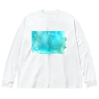 ya-pyのターコイズ　水彩 Big Long Sleeve T-Shirt