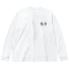 FUKU YOU ネオサウナギアのFUKUYOU(福湯)漢字ロゴ ビッグシルエットロングスリーブTシャツ