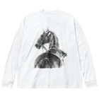 馬の絵の画家　斉藤いつみのサラブレッドの肖像画ロング Big Long Sleeve T-Shirt
