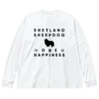 onehappinessのシェットランドシープドッグ ビッグシルエットロングスリーブTシャツ