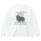 onehappinessのシェットランドシープドッグ ビッグシルエットロングスリーブTシャツ