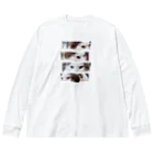 ねこやにわとりやのほるすのまなざし Big Long Sleeve T-Shirt