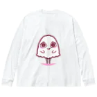 Ri0のいたずらおばけちゃん(ぴんく) ビッグシルエットロングスリーブTシャツ