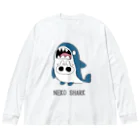 のべ子のねこシャーク(シロネコちゃん) Big Long Sleeve T-Shirt