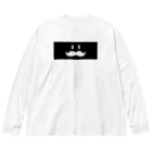 トシゾーのSUZURIのとこのヒゲ（黒帯）透過大 Big Long Sleeve T-Shirt